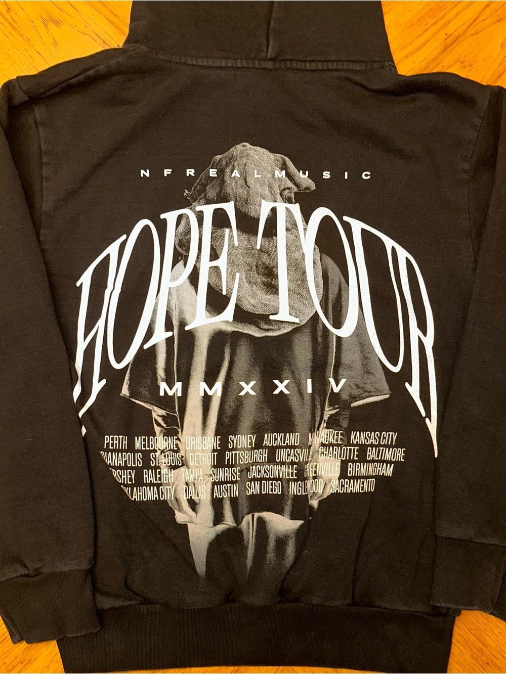 NF Hope Tour MMXXIV Hoodie Size Small Black Official Concert Merch NFRealMusic
